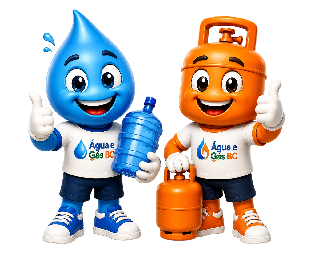 Mascotes Água e Gás BC na Praia de Balneário Camboriú